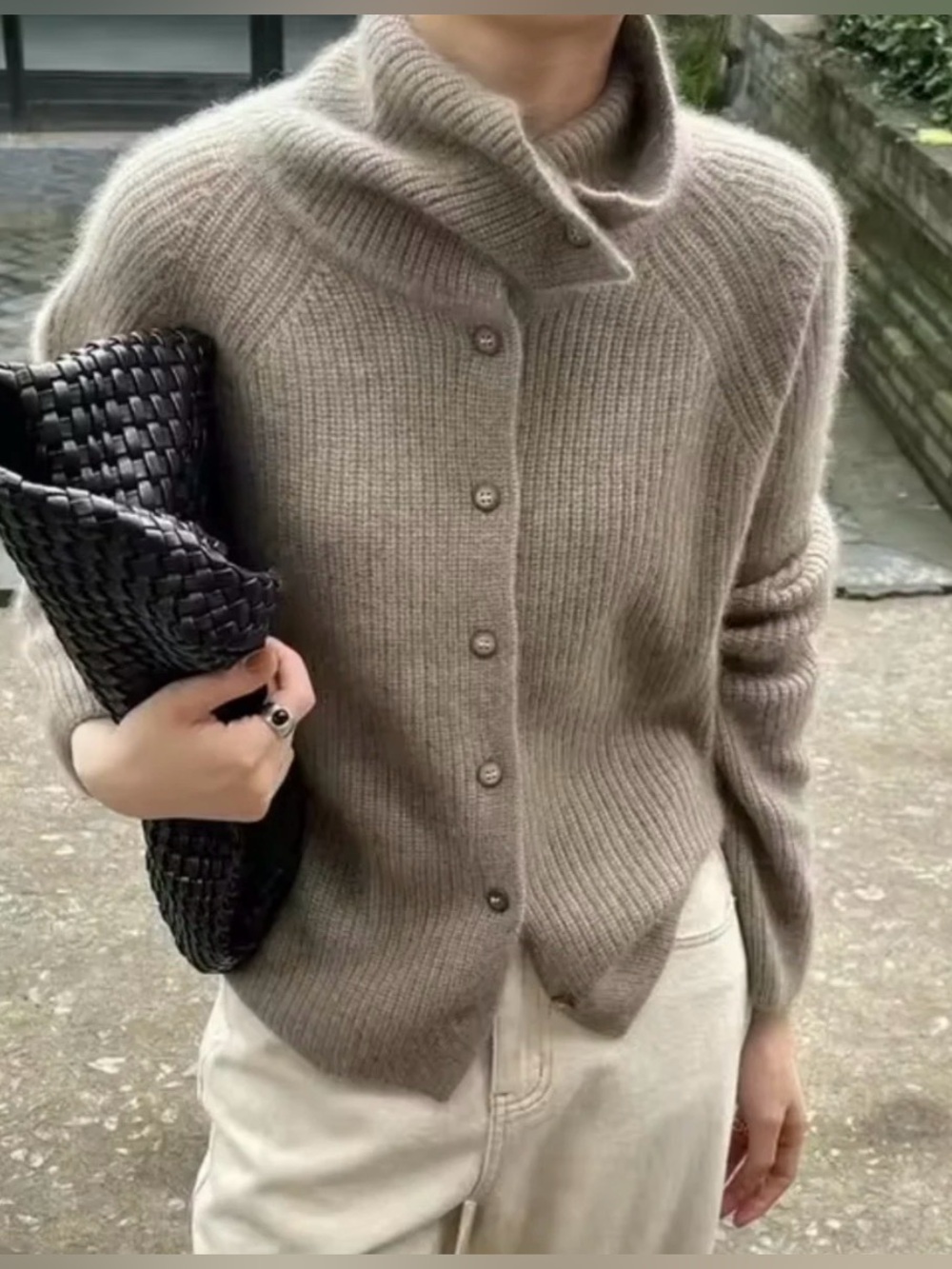 Cashmere and wool cardigan